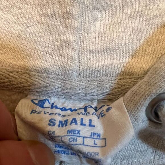 Wyoming Cowboys Hoodie Size Small Champion Reverse Weave Grey Pullover y2k - Picture 10 of 10